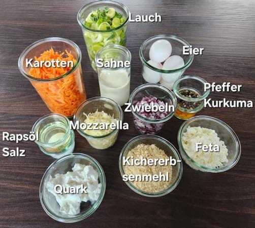 time2care - Zutaten Karotten-Lauch-Feta-Auflauf