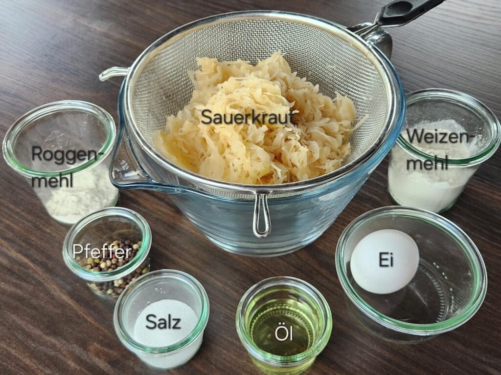 time2care - Zutaten Sauerkrautbratlinge