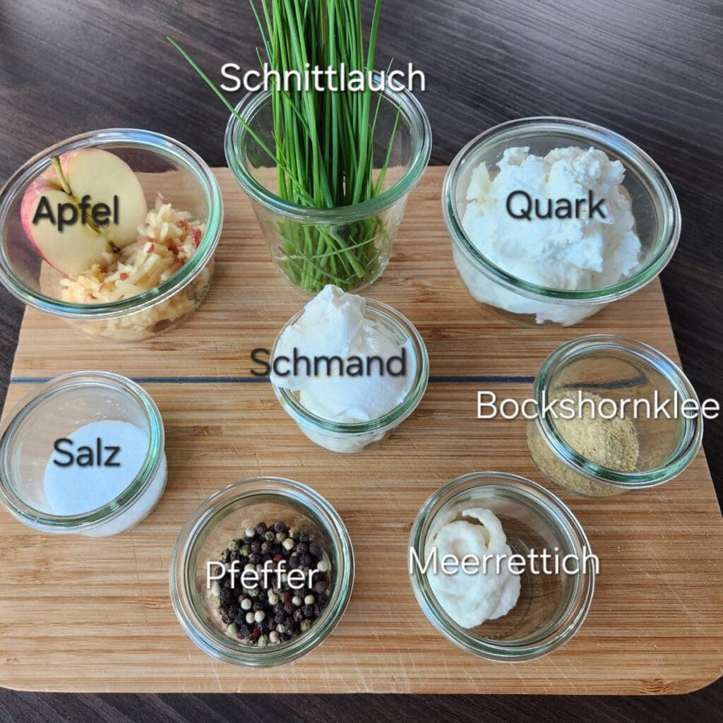 time2care - Ingredients Horseradish and apple dip