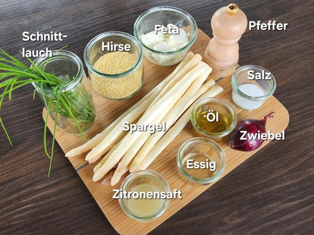 time2care - Millet and asparagus salad recipe Ingredients