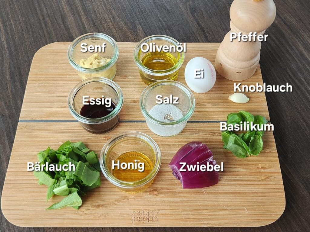 time2.care - Salatsoße mit Bärlauch und Basilikum - Zutaten