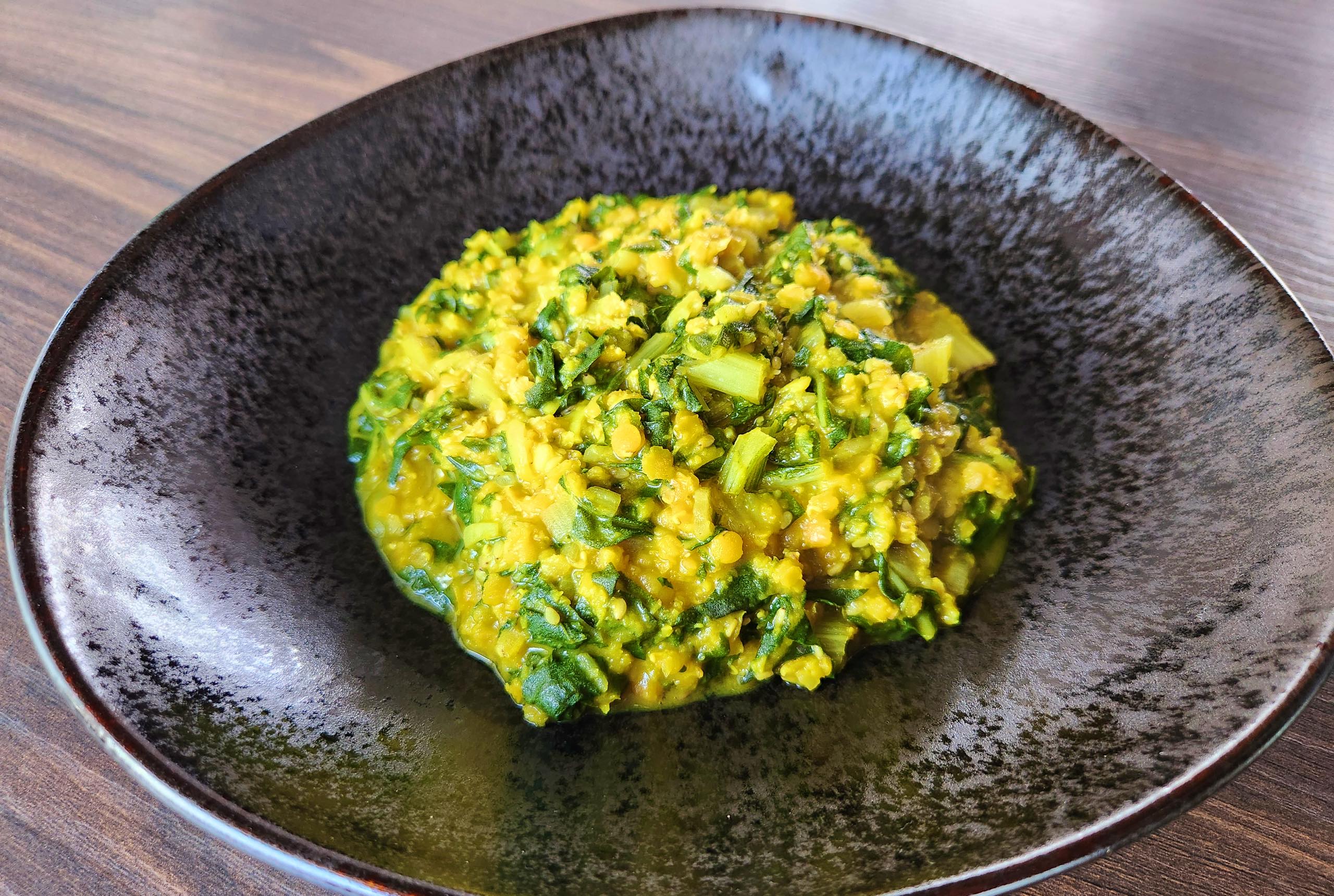time2.care - Swiss chard and red lentil bowl
