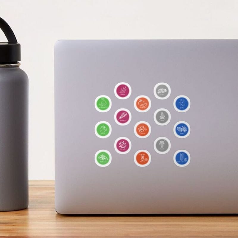 Elements2Balance - Essential oils basic collection as stickers